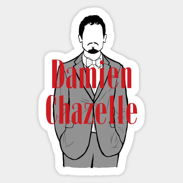 A Portrait of Damien Chazelle Sticker by Youre-So-Punny